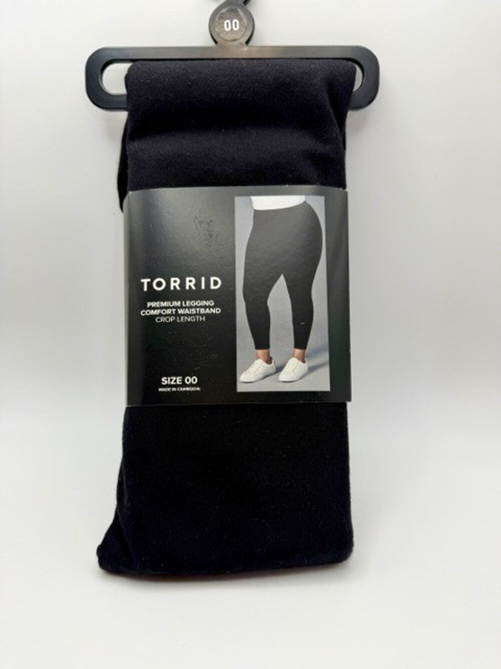 Torrid Premium Crop Leggings Size 00 Black High Rise Comfort Waist NWT